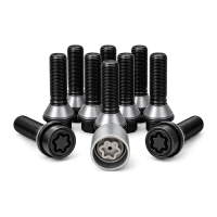 Комплект 10бр болтове за джанти M14x1.25 43mm подвижен Конус 60° | H&R B14254308SET